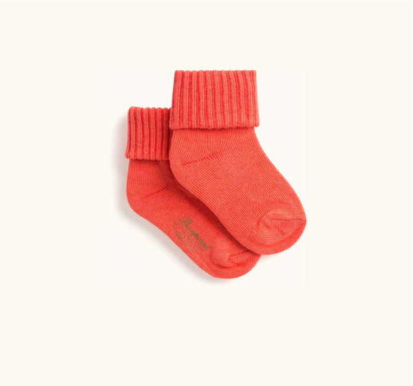 Grenadine Baby Socks - Poppy Red