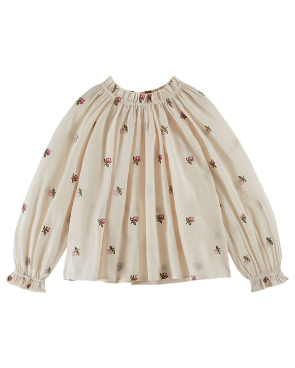EMBROIDERED BLOUSE AC053 - CREME