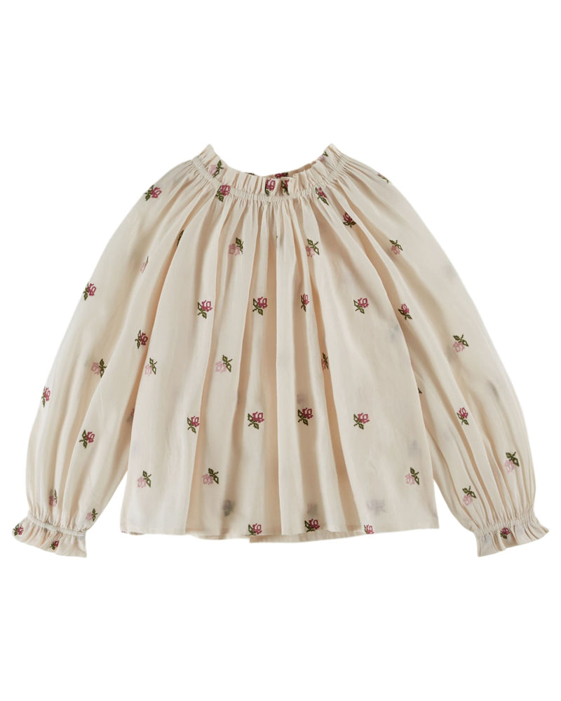 EMBROIDERED BLOUSE AC053 - CREME