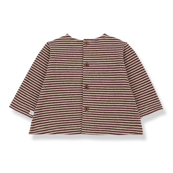 ULLA STRIPED JERSEY girly t-shirt - melanzana
