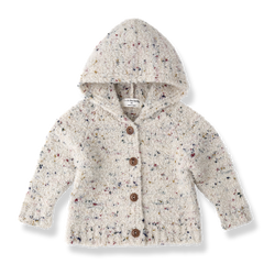 NIKOLAI BOTONATO KNITWEAR hooded jacket - rice