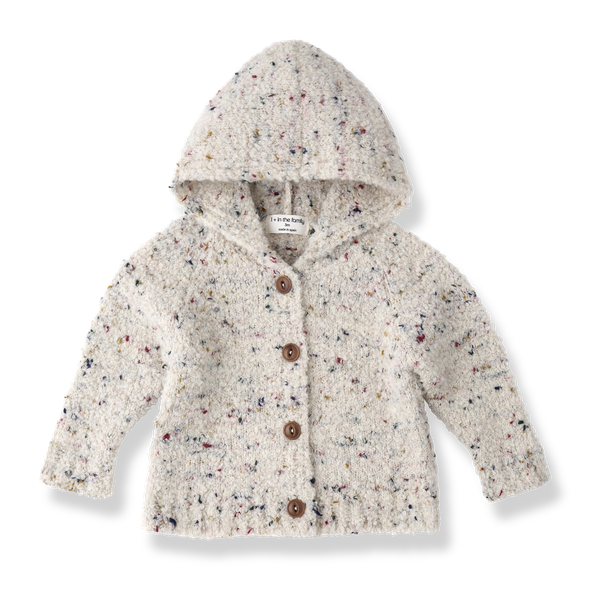 NIKOLAI BOTONATO KNITWEAR hooded jacket - rice