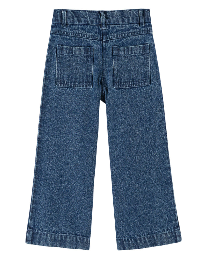 HIPPY EMBROIDERED DENIM TROUSERS AC089 - DENIM