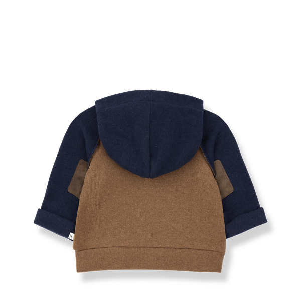 HAKON SOFT PLAIN FLEECE hooded sweater - castagna
