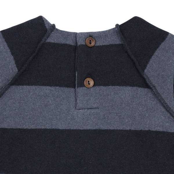 WOLFGANG SOFT WIDE STRIPE FLEECE jumpsuit - denim
