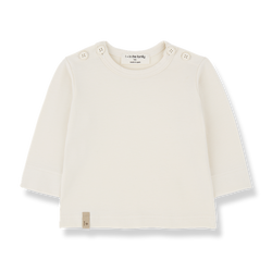 NOELLE ORGANIC PLAIN JERSEY l.sleeve t-shirt - ecru