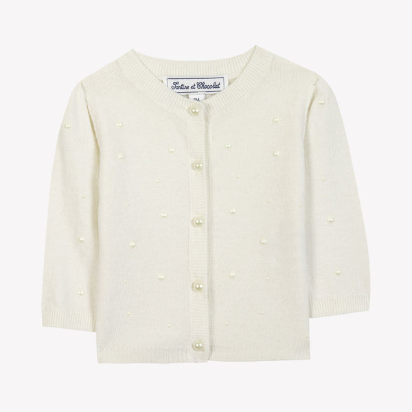 BABY JARDIN D HIVER CARDIGAN8 - Nacre CB18141