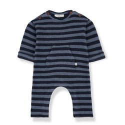JOFRE SOFT MEDIUM STRIPE FLEECE jumpsuit - denim