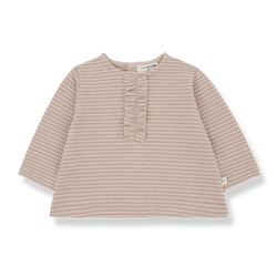 ULLA STRIPED JERSEY girly t-shirt - nude (light pink)
