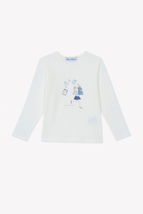 BACK TO SCHOOL F TEESHIRTA - Nacre (CB10002)