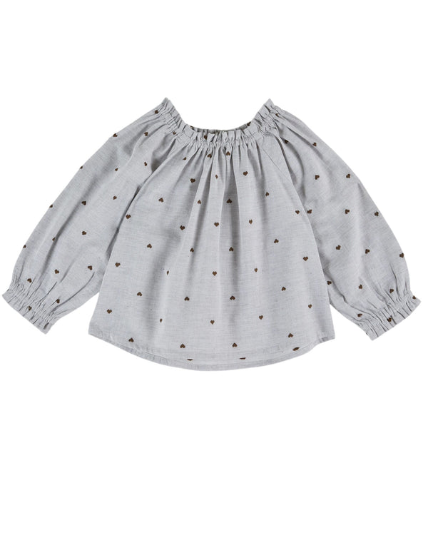 HEART JACQUARD BLOUSE AC052 - COEUR