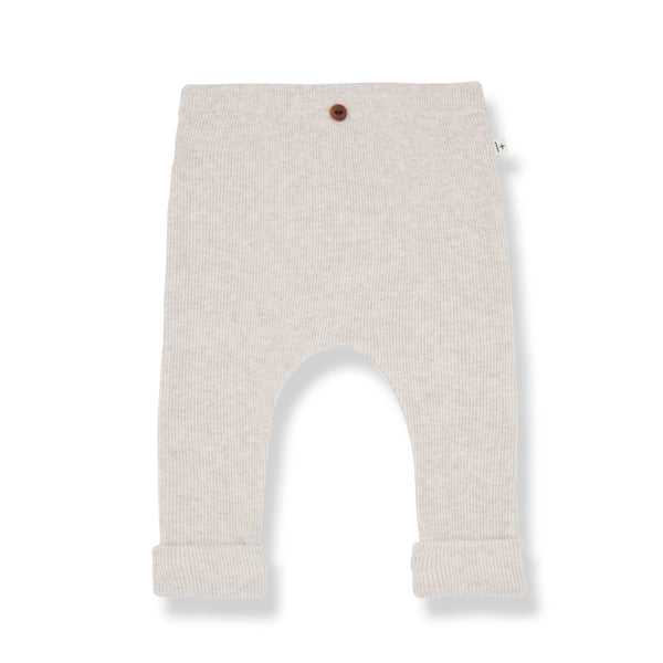 MARTI PLAIN RIB JERSEY leggings - rice
