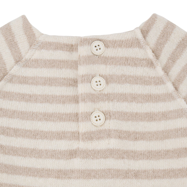 SACHA SOFT STRIPED FLEECE jumpsuit - beige