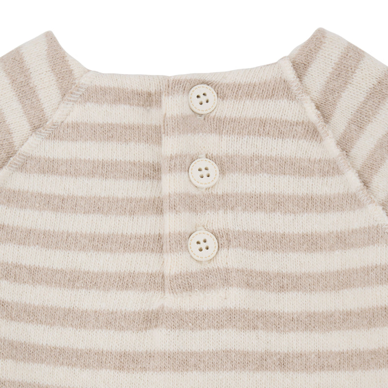 SACHA SOFT STRIPED FLEECE jumpsuit - beige