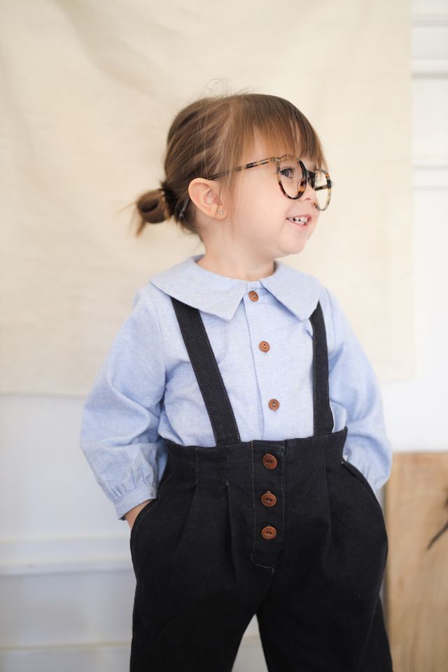ELKE WASHED TWILL overall - dark-blue