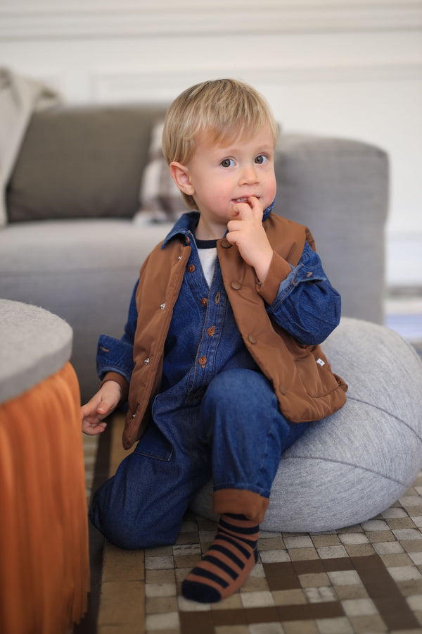 VITUS WASHED DENIM lined overall - denim