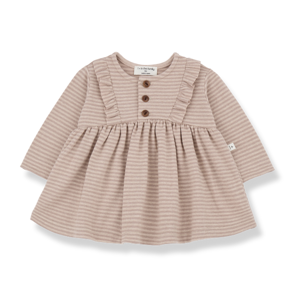 JASMIN STRIPED JERSEY dress - nude (light pink)