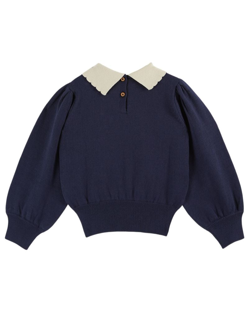 PIERROT COLLAR PULLOVER AC127 - MARINE