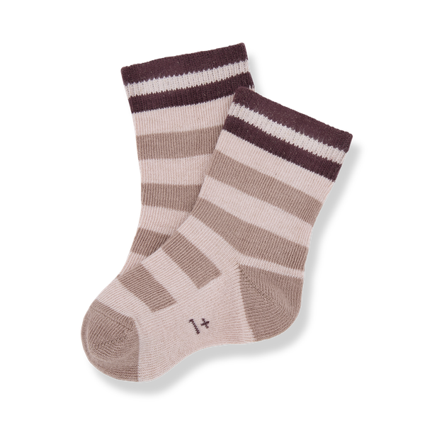 NIELS striped socks - nude