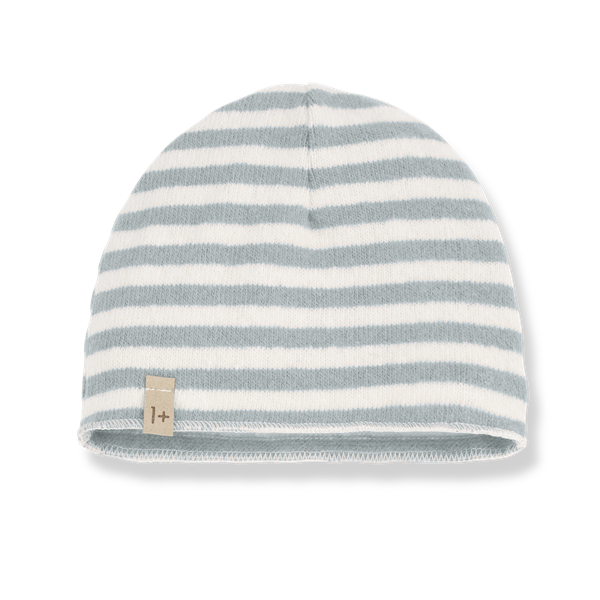 HONORE SOFT STRIPED FLEECE beanie - nuvola (light blue)