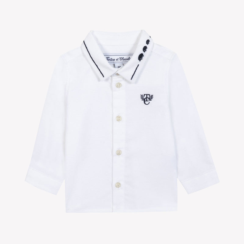 BABY CEREMONIE GARCON CHEMISE2 - Blanc (CB12011)