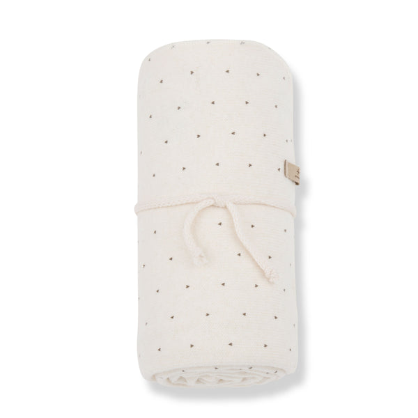 BIKA SOFT PRINTED FLEECE blanket - ecru