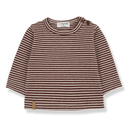 OLAF STRIPED JERSEY l.sleeve t-shirt - melanzana
