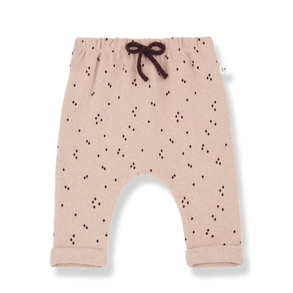 NORA SOFT PRINTED FLEECE pants - nude