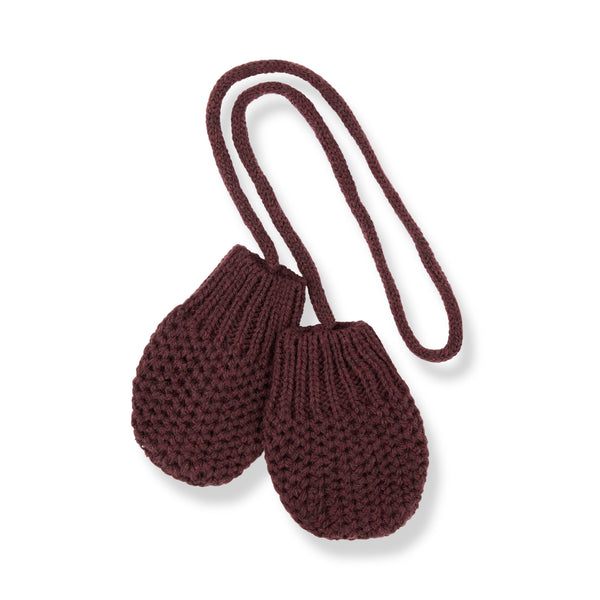DEMI-bb KNITWEAR mittens - melanzana