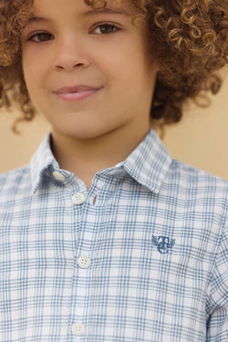 PETIT ROBOT CHEMISE5BIS - Bleu grisé (CB12053)