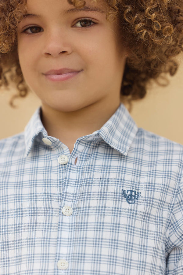 PETIT ROBOT CHEMISE5BIS - Bleu grisé (CB12053)