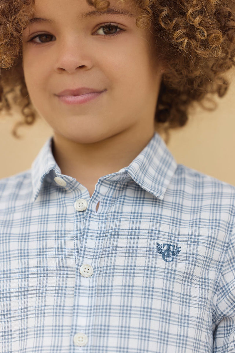 PETIT ROBOT CHEMISE5BIS - Bleu grisé (CB12053)
