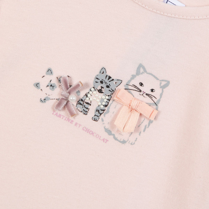 BABY PETITS TRESORS TEE-SHIRT 1 - Rose pâle CB10001