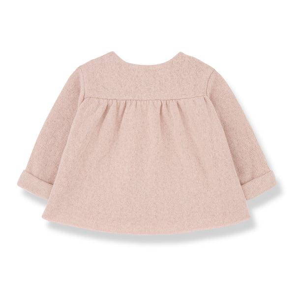 NUSCA SOFT PLAIN FLEECE girly jacket - nude