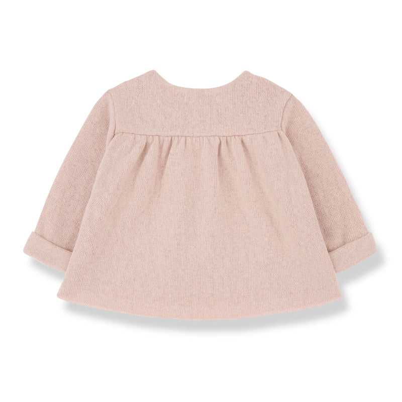 NUSCA SOFT PLAIN FLEECE girly jacket - nude
