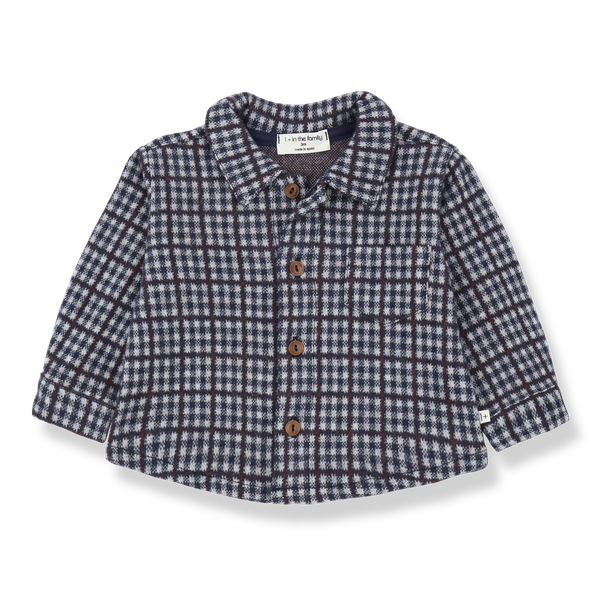 CONRAD CHECK FLEECE shirt - dark-blue