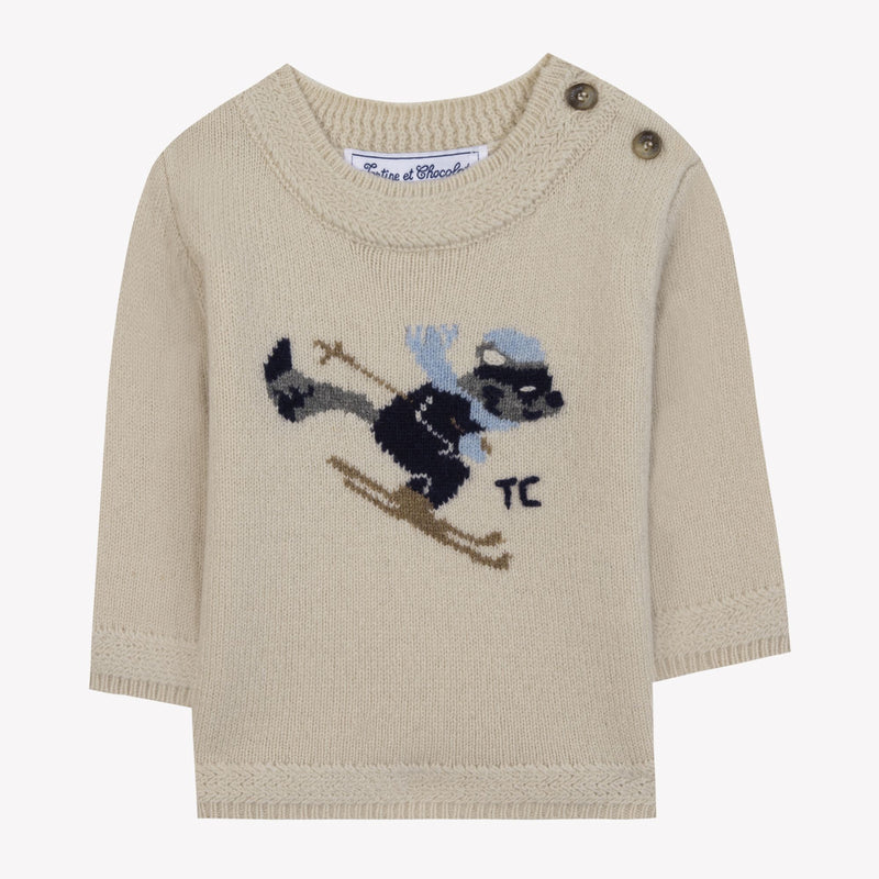 BABY DOUCEUR ALPINE PULL 7 - Beige chiné (CB18081)