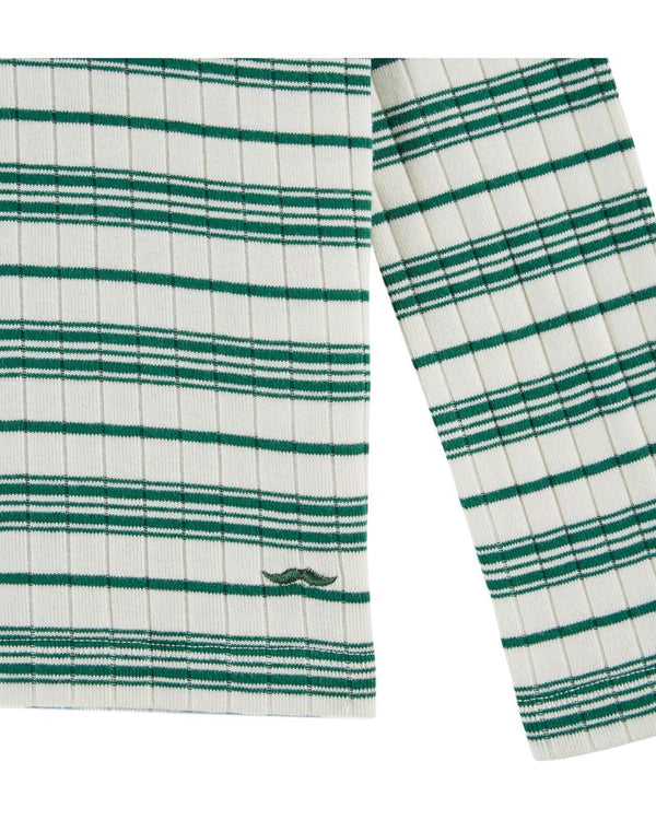 STRIPED RIB POLO AC139 - KIWI