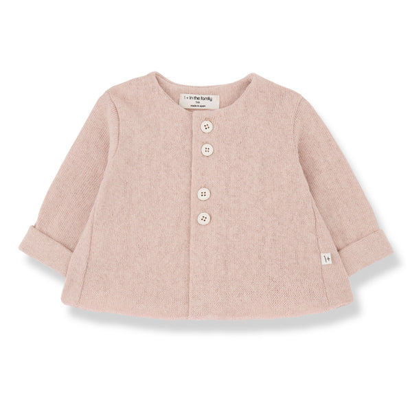 NUSCA SOFT PLAIN FLEECE girly jacket - nude