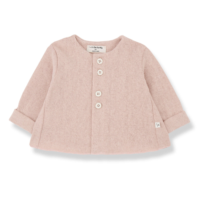 NUSCA SOFT PLAIN FLEECE girly jacket - nude