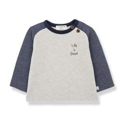 PAUL PLAIN JERSEY ranglan t-shirt - denim