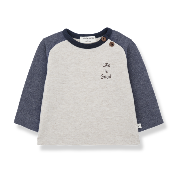 PAUL PLAIN JERSEY ranglan t-shirt - denim