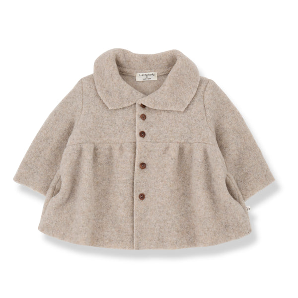 ANNE RECYCLED WOOL coat - tortora