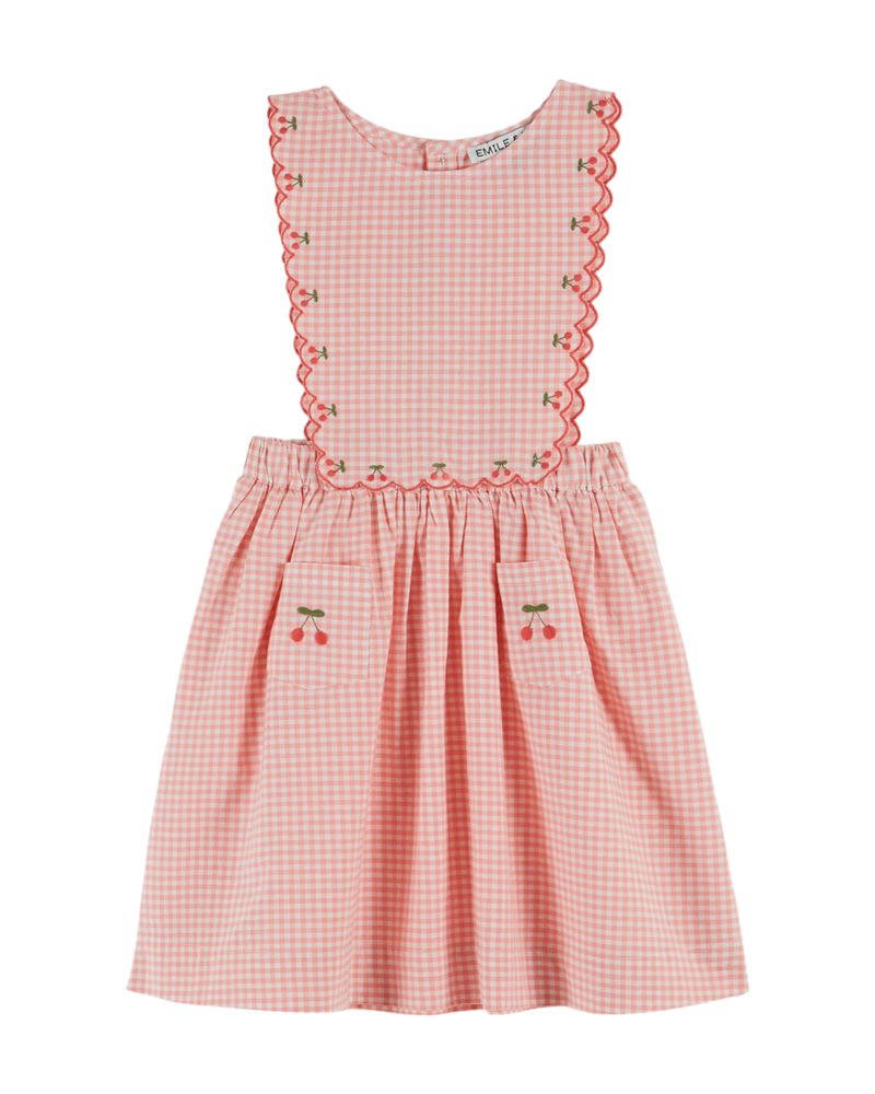 green emerald velvet dress Emile Et Ida Imprimee Brodee Dress-Creme