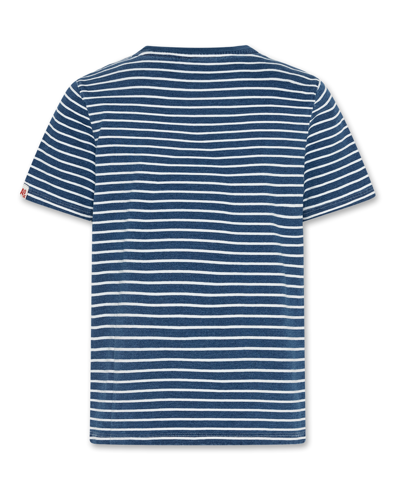 mick striped t-shirt - indigo
