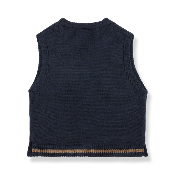 THOMAS KNITWEAR vest - dark-blue