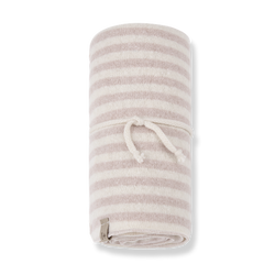 JEANINE SOFT STRIPED FLEECE blanket - nude