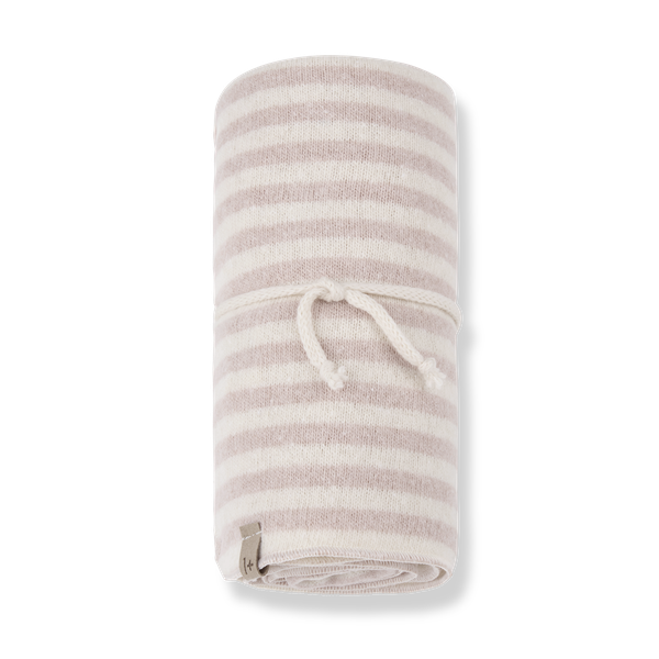 JEANINE SOFT STRIPED FLEECE blanket - nude