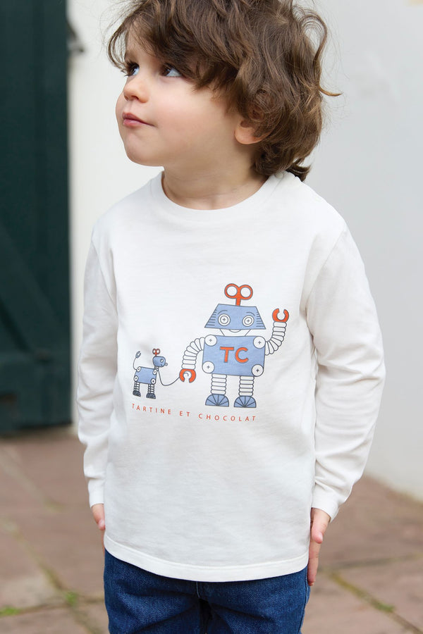 BABY PETIT ROBOT TEE-SHIRT 5 - Rouille (CB10041)
