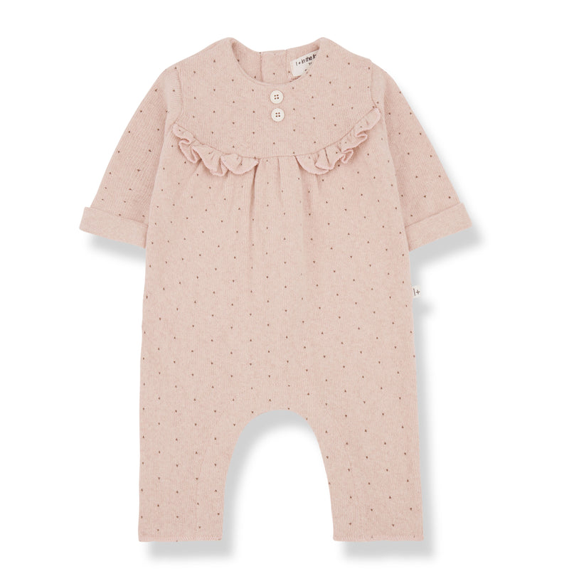 MARGOT SOFT PRINTED FLEECE jumpsuit - nude